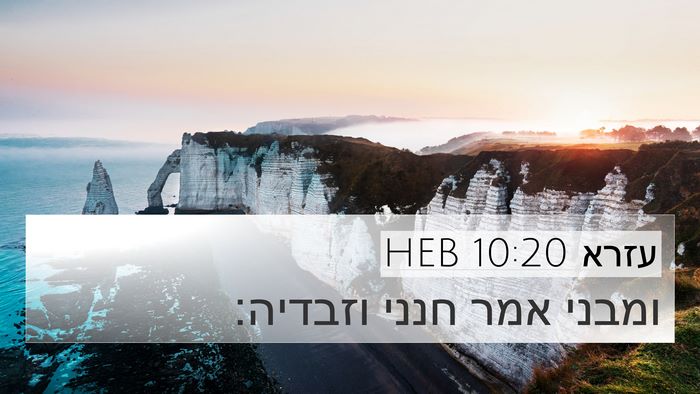 עזרא 10:20 HEB 4K Wallpaper - ומבני אמר חנני - 4K Wallpaper Bible Verse