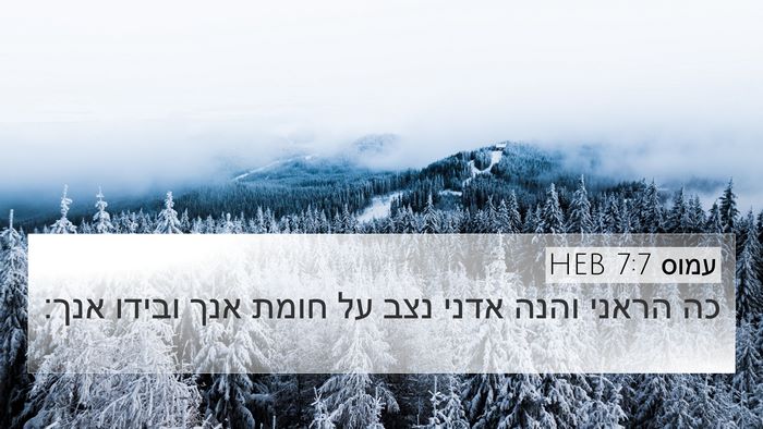 עמוס 7:7 HEB Bible Verse Image