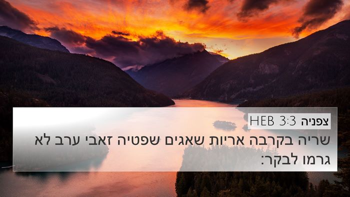 צפניה 3:3 HEB Bible Verse Image