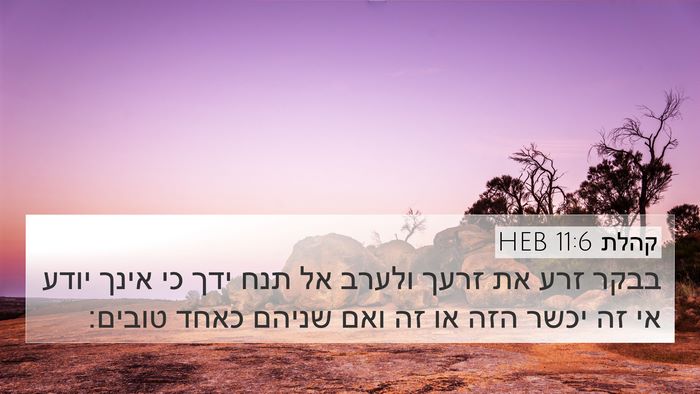 קהלת 11:6 HEB Bible Verse Image