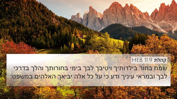 קהלת 11:9 HEB Bible Verse Image