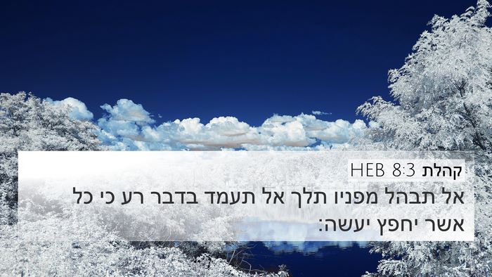 קהלת 8:3 HEB Bible Verse Image