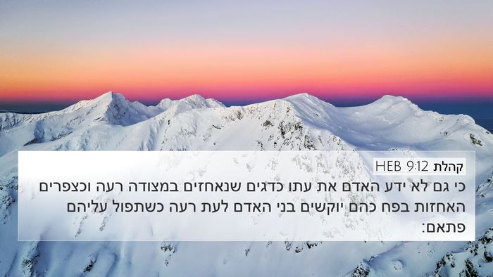 קהלת 9:12 HEB Bible Verse Image