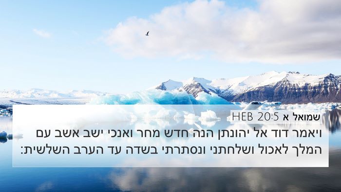 שמואל א 20:5 HEB Bible Verse Image