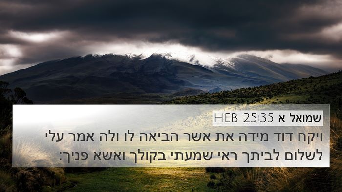 שמואל א 25:35 HEB Bible Verse Image