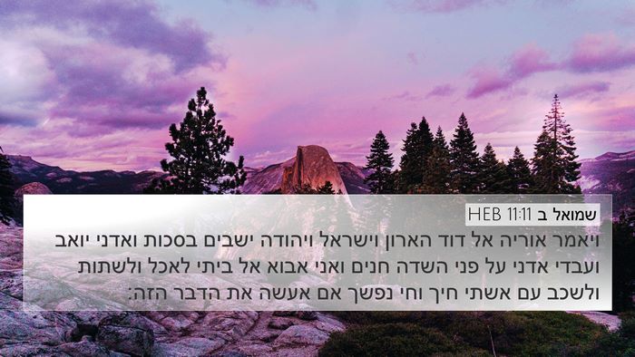 שמואל ב 11:11 HEB Bible Verse Image