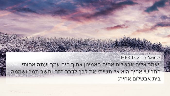 שמואל ב 13:20 HEB Bible Verse Image
