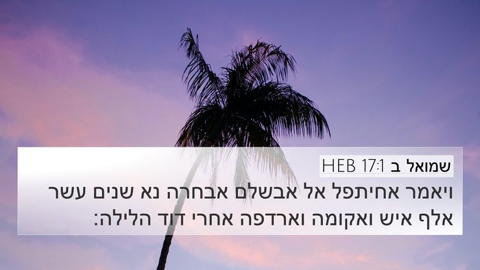 שמואל ב 17:1 HEB Bible Verse Image