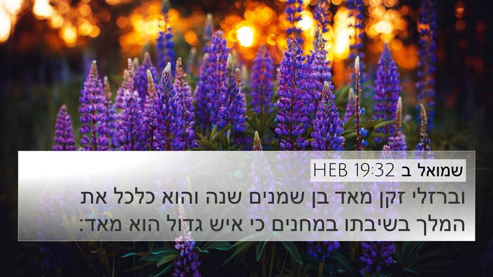 שמואל ב 19:32 HEB Bible Verse Image
