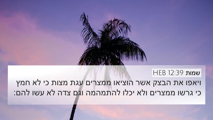 שמות 12:39 HEB Bible Verse Image
