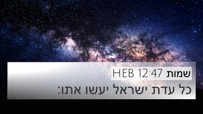 שמות 12:47 HEB 4K Wallpaper - כל עדת ישראל יעשו - 4K Wallpaper Bible Verse