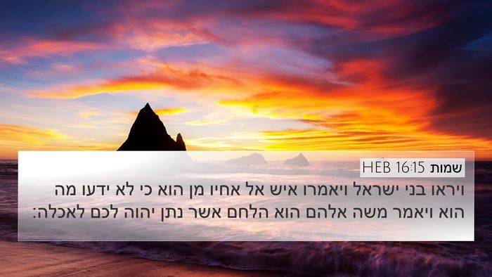שמות 16:15 HEB Bible Verse Image
