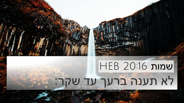 שמות 20:16 HEB Bible Verse Image