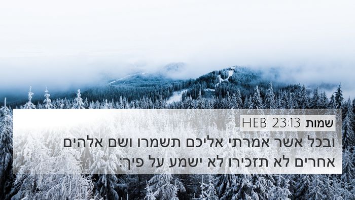 שמות 23:13 HEB Bible Verse Image