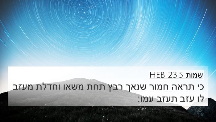 שמות 23:5 HEB Bible Verse Image