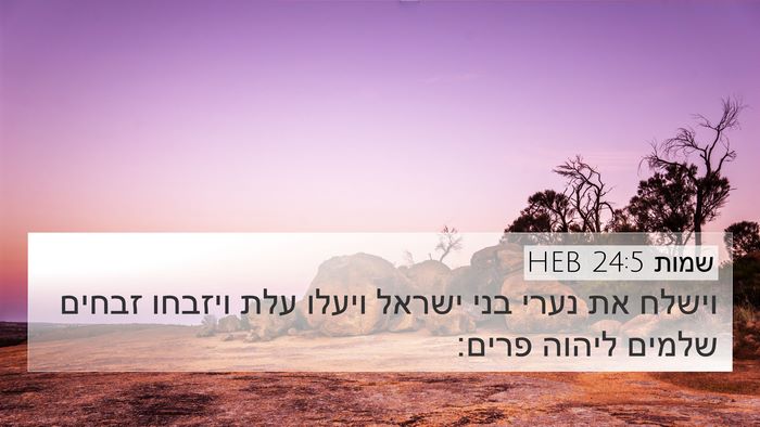 שמות 24:5 HEB Bible Verse Image