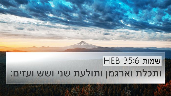 שמות 35:6 HEB Bible Verse Image