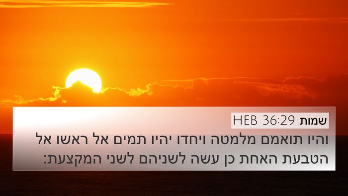 שמות 36:29 HEB Bible Verse Image