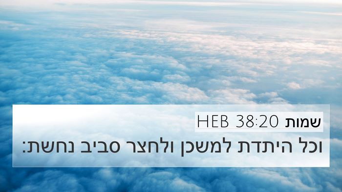 שמות 38:20 HEB Bible Verse Image
