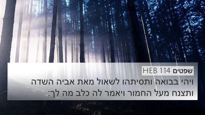 שפטים 1:14 HEB Bible Verse Image