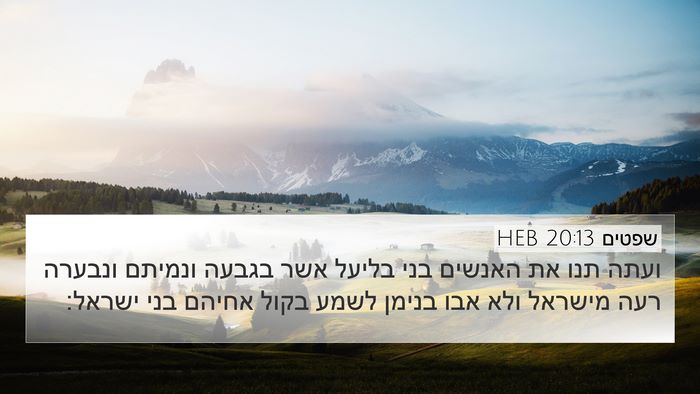 שפטים 20:13 HEB Bible Verse Image