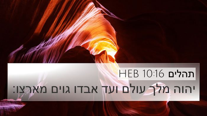 תהלים 10:16 HEB Bible Verse Image