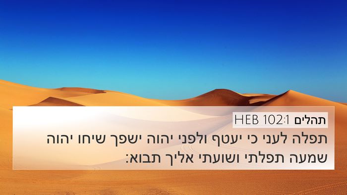 תהלים 102:1 HEB 4K Wallpaper - תפלה לעני כי יעטף ולפני - 4K Wallpaper Bible Verse