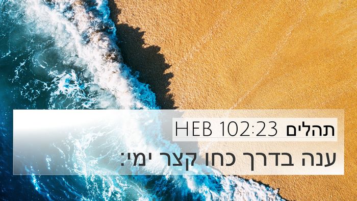 תהלים 102:23 HEB Bible Verse Image