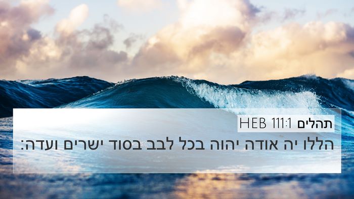 תהלים 111:1 HEB Bible Verse Image