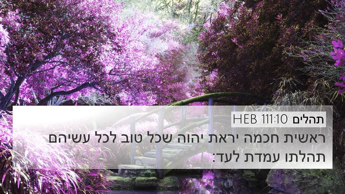 תהלים 111:10 HEB Bible Verse Image