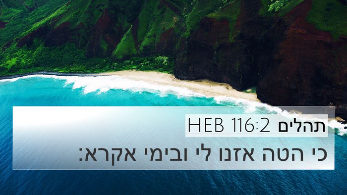תהלים 116:2 HEB Bible Verse Image