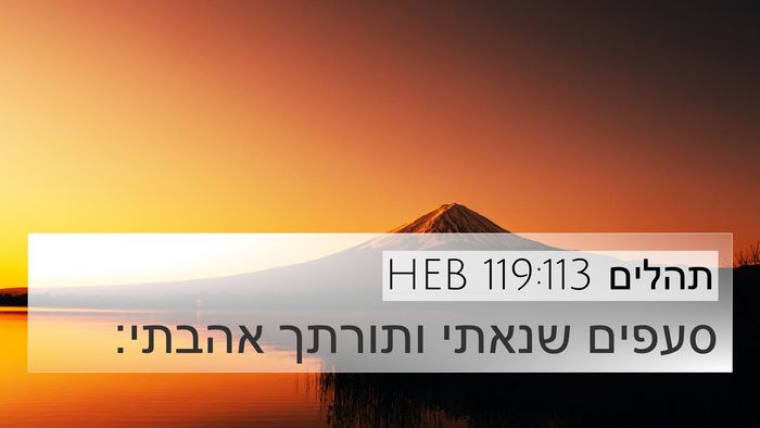 תהלים 119:113 HEB Bible Verse Image