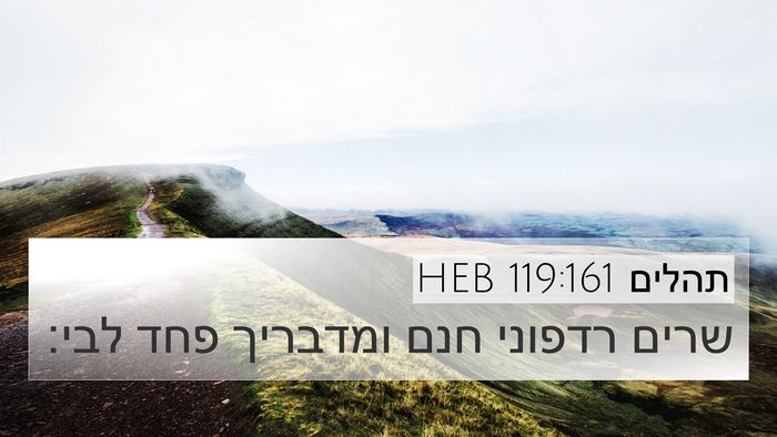 תהלים 119:161 HEB Bible Verse Image