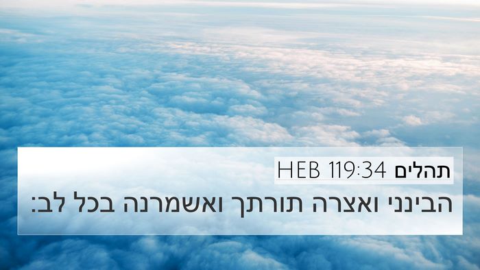 תהלים 119:34 HEB Bible Verse Image