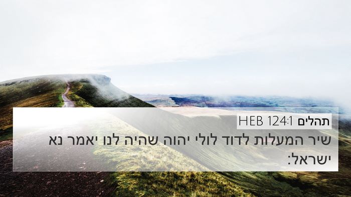 תהלים 124:1 HEB 4K Wallpaper - שיר המעלות לדוד לולי יהוה - 4K Wallpaper Bible Verse