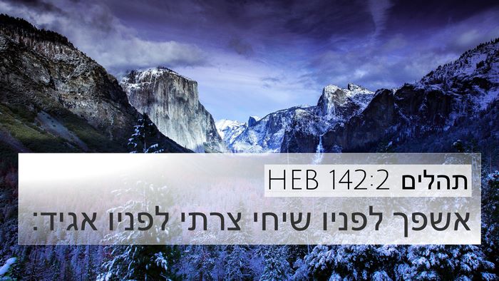 תהלים 142:2 HEB Bible Verse Image