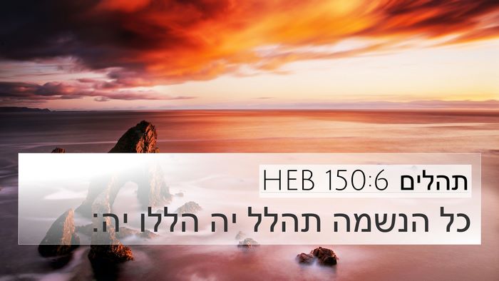 תהלים 150:6 HEB Bible Verse Image