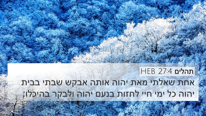 תהלים 27:4 HEB Bible Verse Image