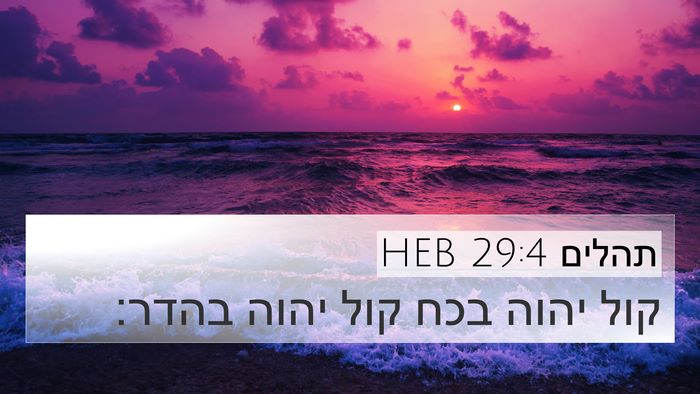 תהלים 29:4 HEB Bible Verse Image