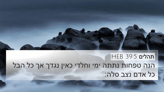 תהלים 39:5 HEB Bible Verse Image