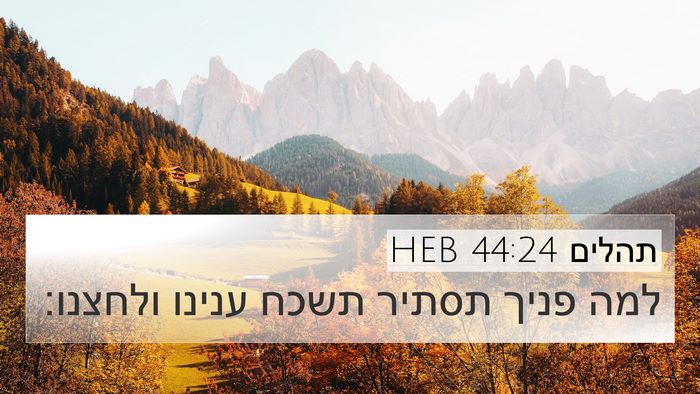 תהלים 44:24 HEB Bible Verse Image