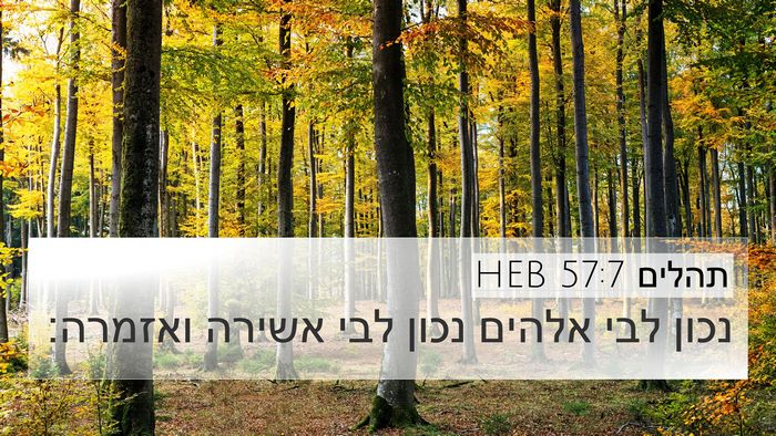 תהלים 57:7 HEB Bible Verse Image