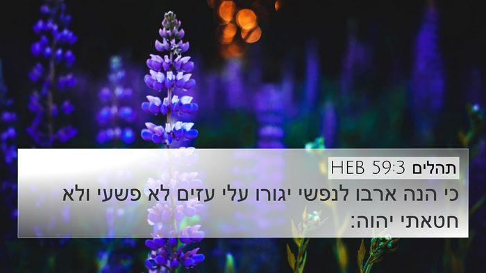 תהלים 59:3 HEB Bible Verse Image