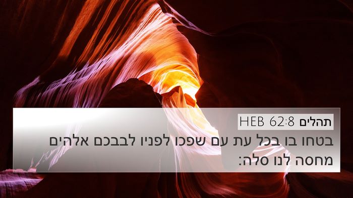 תהלים 62:8 HEB Bible Verse Image