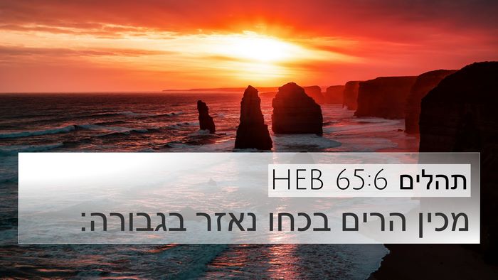 תהלים 65:6 HEB Bible Verse Image