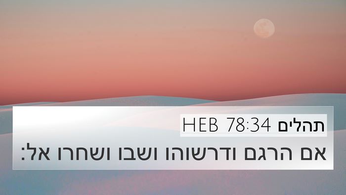 תהלים 78:34 HEB Bible Verse Image