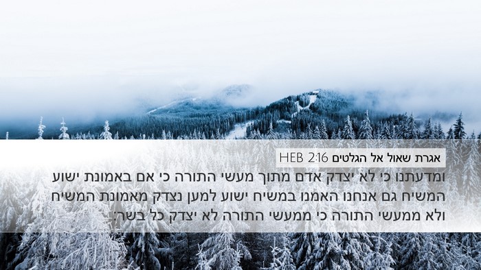 אגרת שאול אל הגלטים 2:16 HEB Bible Verse Image