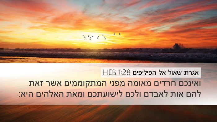 אגרת שאול אל הפיליפים 1:28 HEB Bible Verse Image