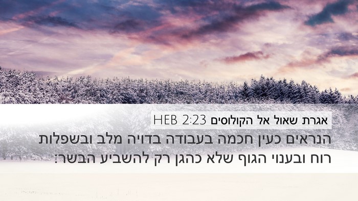 אגרת שאול אל הקולוסים 2:23 HEB Bible Verse Image
