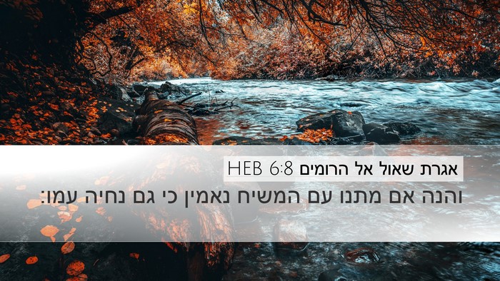 אגרת שאול אל הרומים 6:8 HEB Bible Verse Image